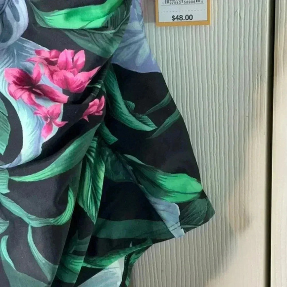 Kona Sol Women's Full Coverage Tummy Control Tie-Front One Piece Swimsuit Sz 24 - Picture 5 of 10